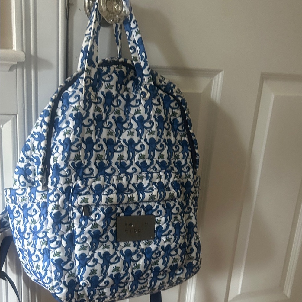 Roberta Roller Rabbit Blue and White Kids Backpack